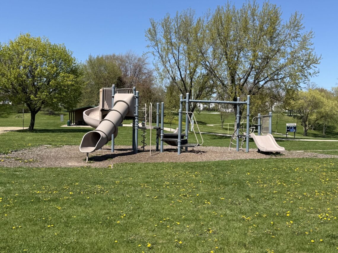 Picture of tan playground equipment