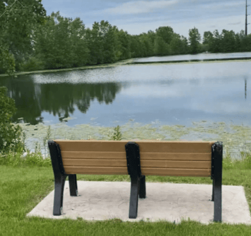 Bench facing Van Epern Pond