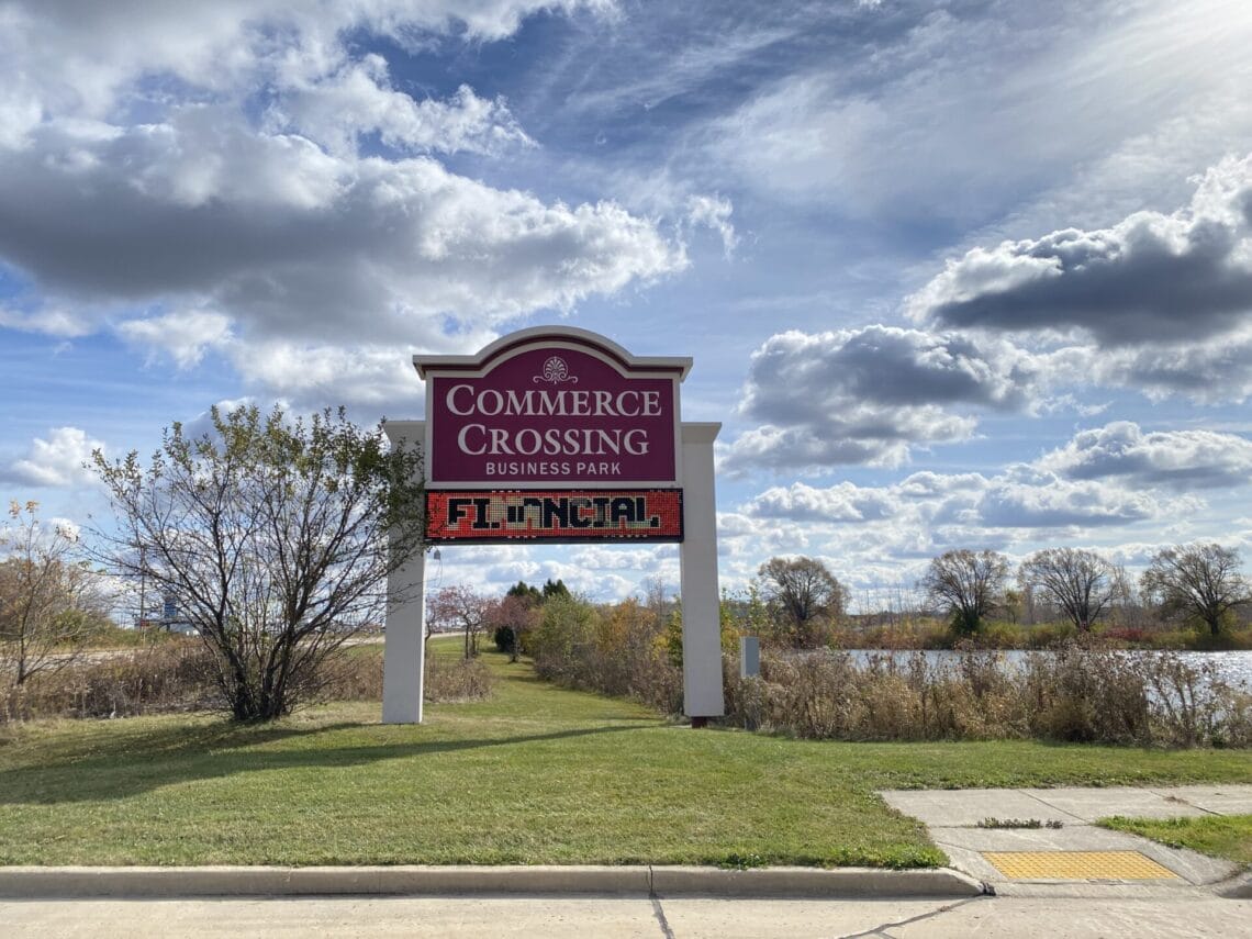 Sign for Commerce Crossing
