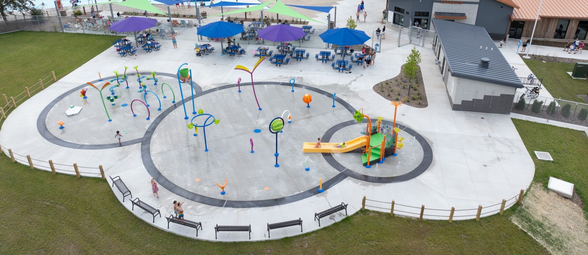 Picture of the Splash Pad at the Kaukauna Aquatic Center