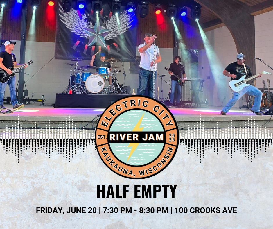 Promo graphic for Electric City River Jam featuring the band Half Empty