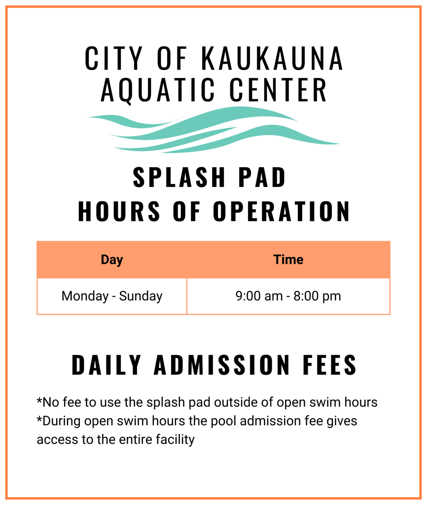 Splash Pad Hours & Fee