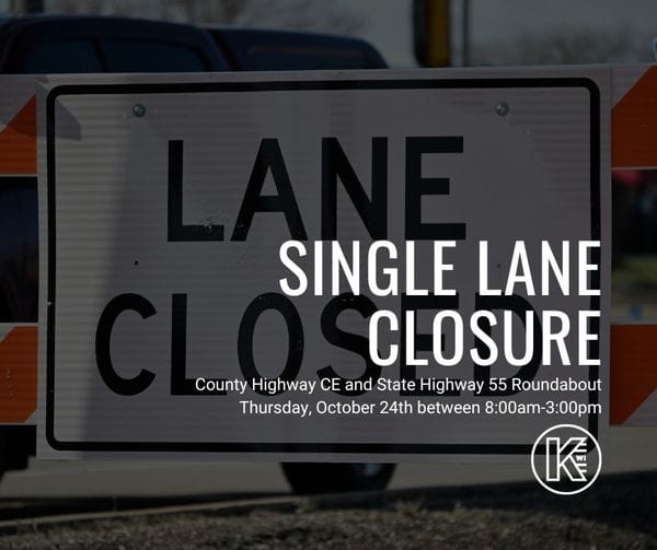 Single lane closure graphic