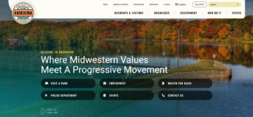 homepage of new City of Kaukauna Website
