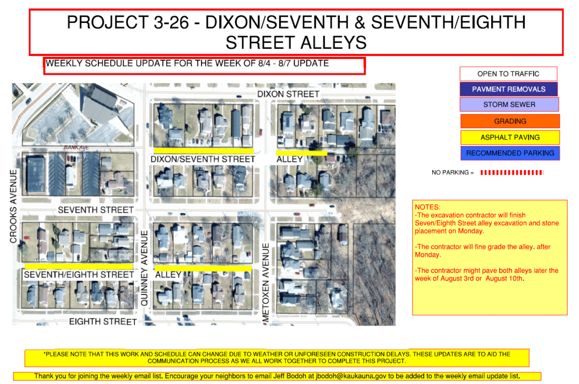 Map showing asphalt paving along Dixon/Seventh Street alley and the seventh/eighth street alley